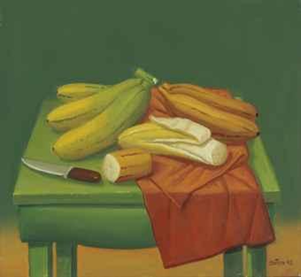 Still Life with Bananas by Fernando Botero