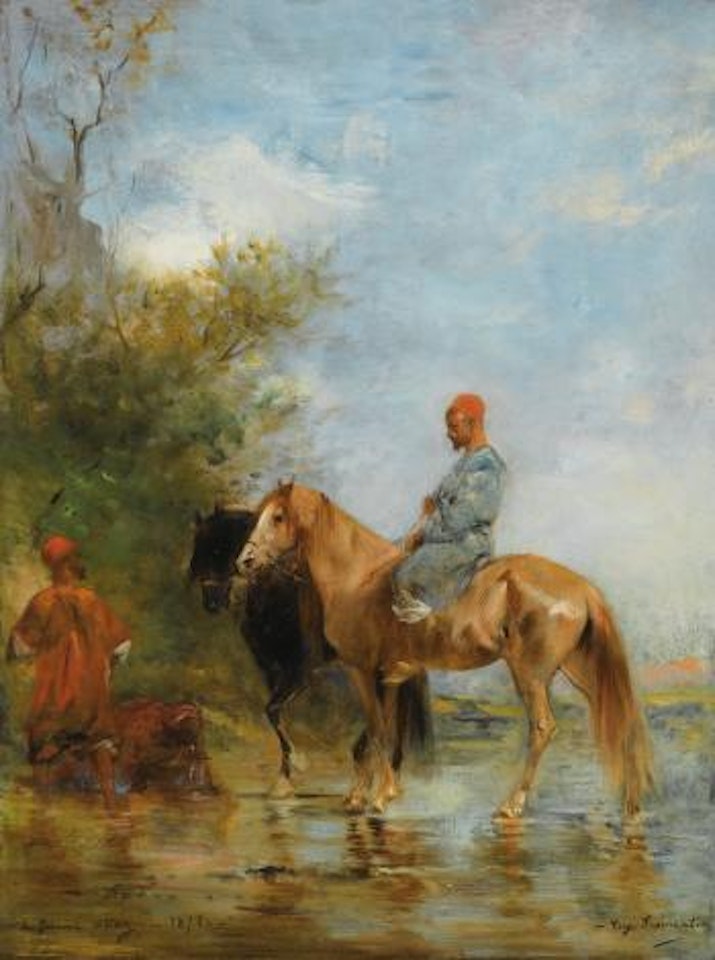 Cavaliers Au Bord De L'eau by Eugene Fromentin