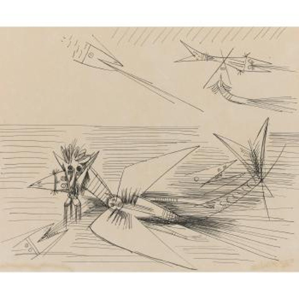 Cour De Pêche by Wifredo Lam