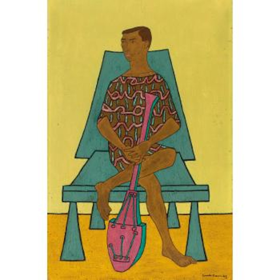 Seated Musician by Cundo Bermudez