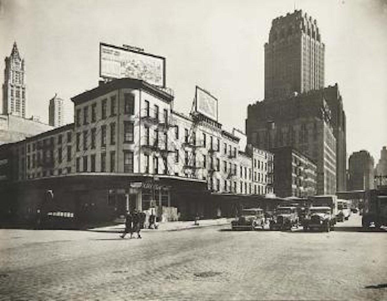 West Street Row: V, between Warren and Murray Streets, Manhattan, April 8, 1936 by Berenice Abbott