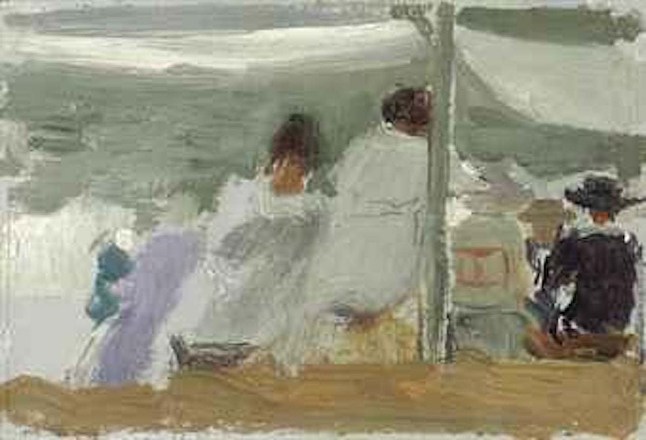 Women on the beach, San Sebastián by Joaquin Sorolla Y Bastida