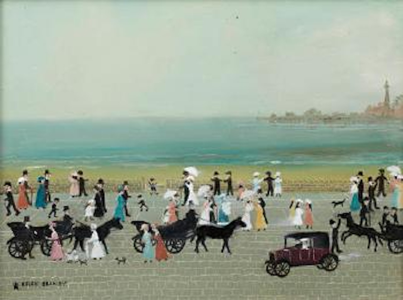 Mother, the aunts, Miss Carter (who wore pink) and Mr Taylor (the Bank Manager) agreed they had walked far enough by Helen Bradley