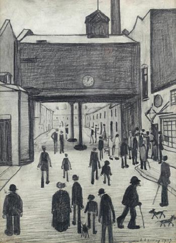 Outside a Mill by Laurence Stephen Lowry