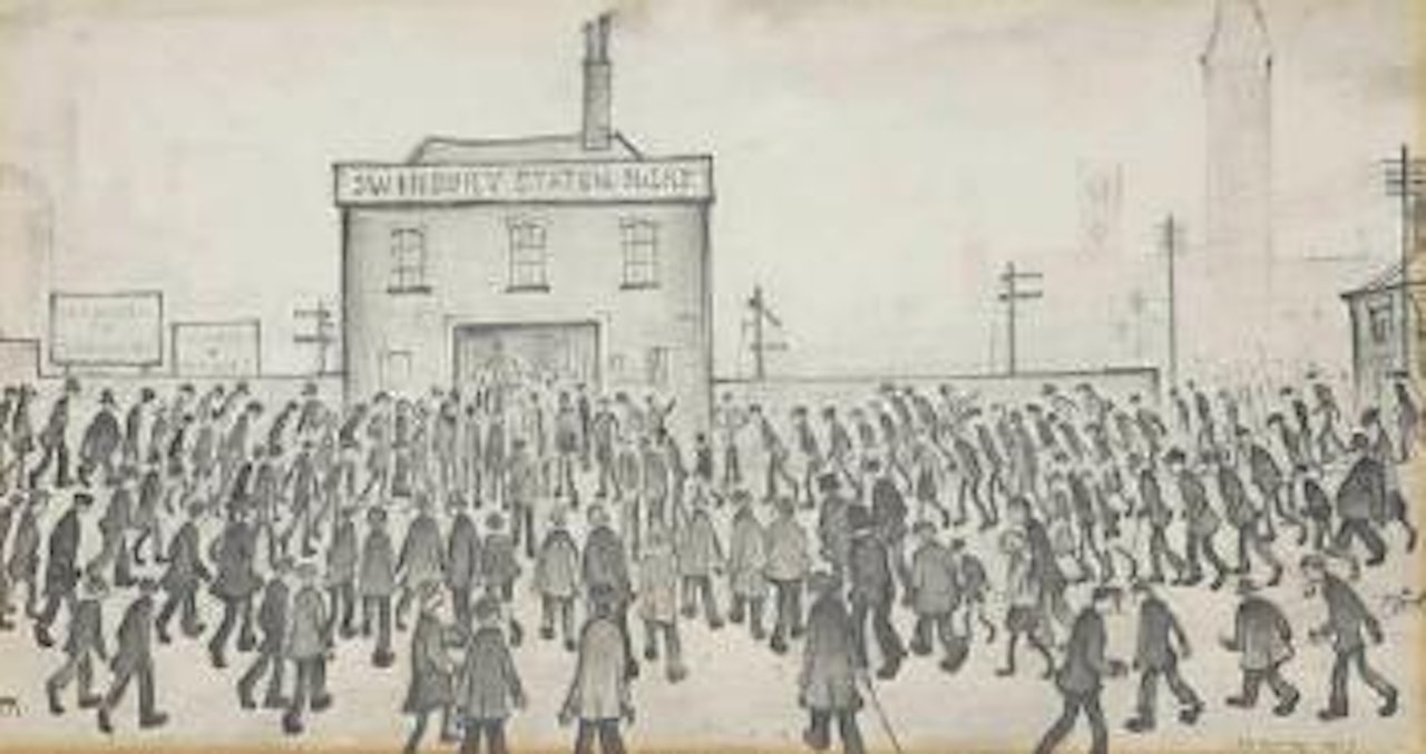 Swinbury Station by Laurence Stephen Lowry