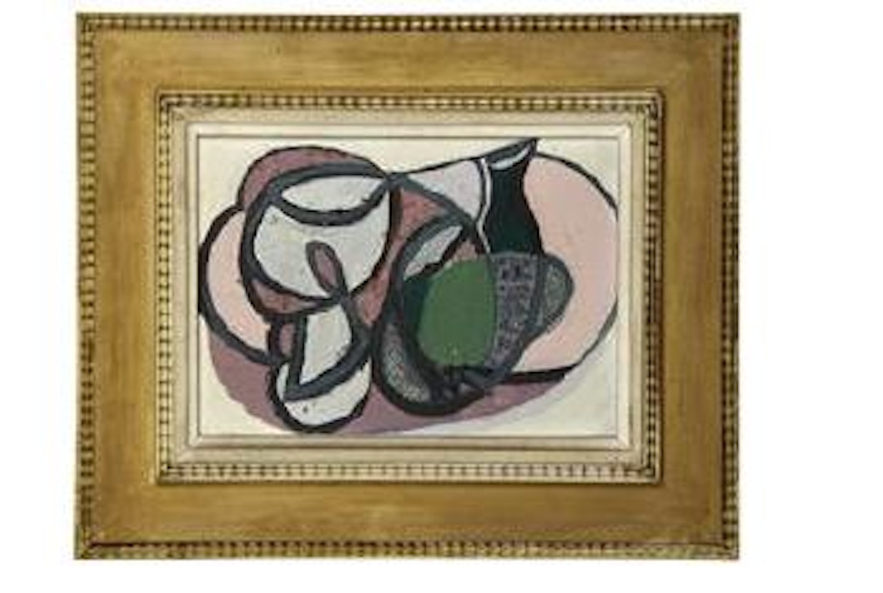 A still life with a cup and a carafe by Emil Filla