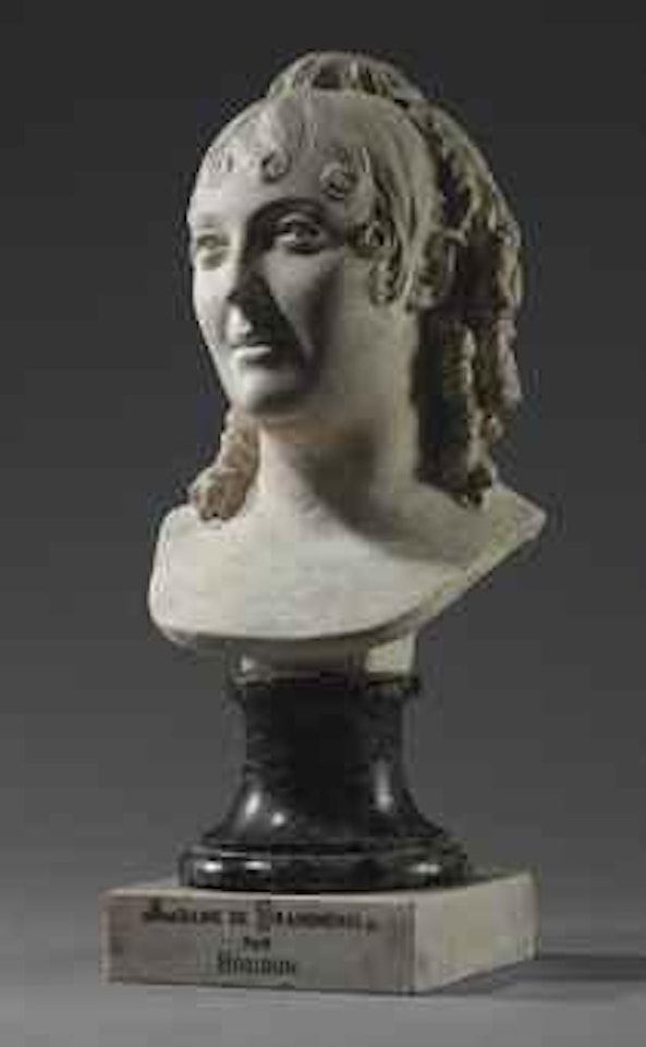 A Plaster Bust (Plâtre Original) Of Madame De Grandménil by Jean-Antoine Houdon