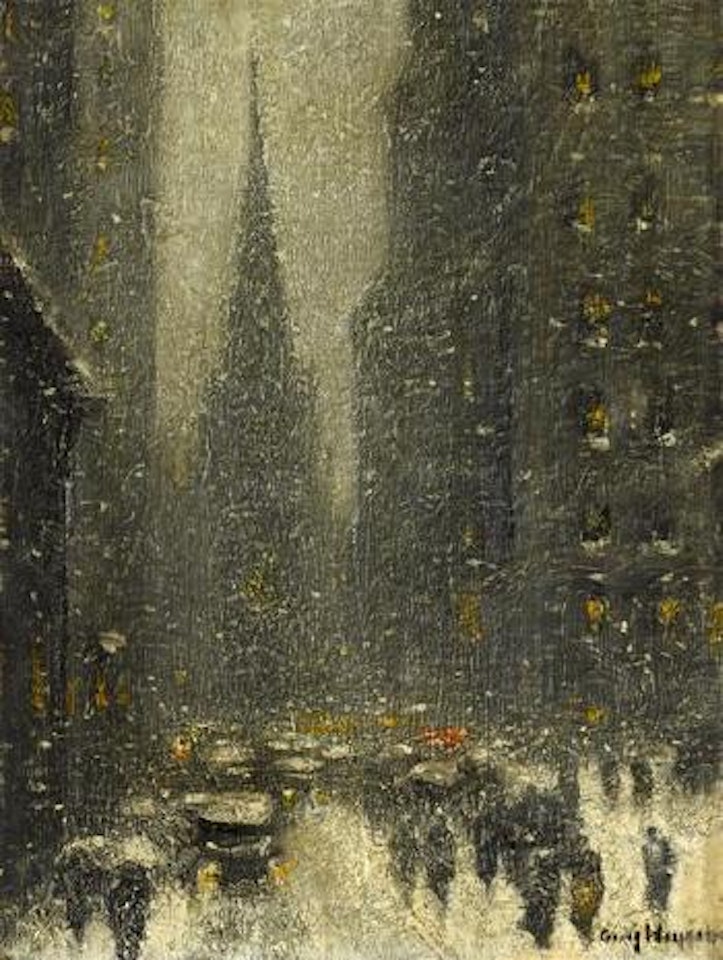 Old Trinity, New York winter by Guy Carleton Wiggins