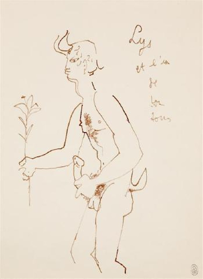 Série des faunes (Le lys) by Jean Cocteau
