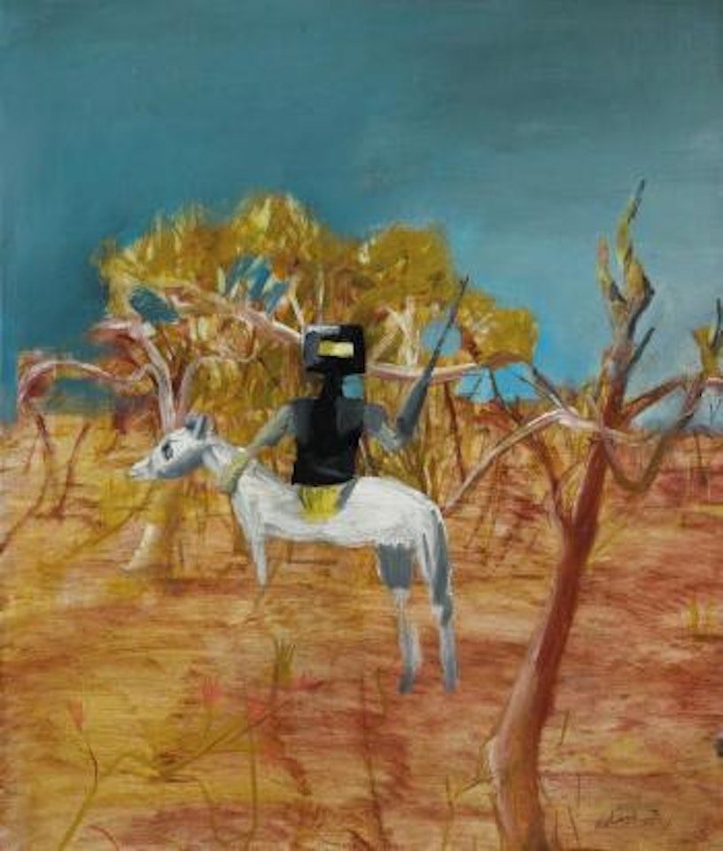Kelly in bush by Sidney Nolan