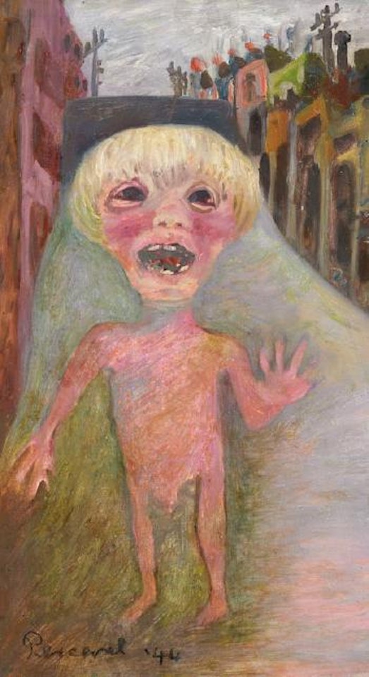 Boy crying in a Carlton Street by John Perceval