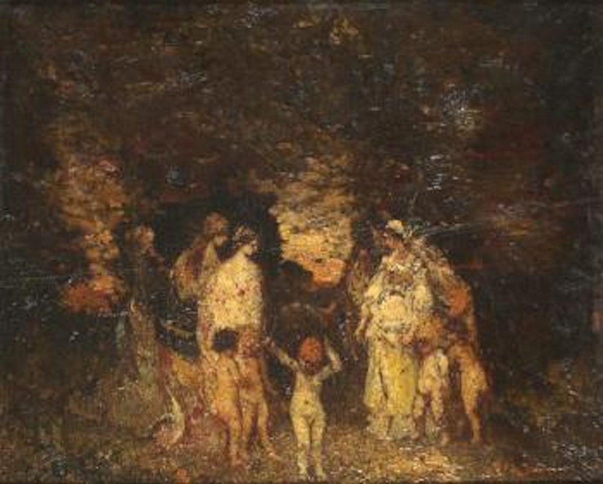 Scène champêtre by Adolphe Monticelli