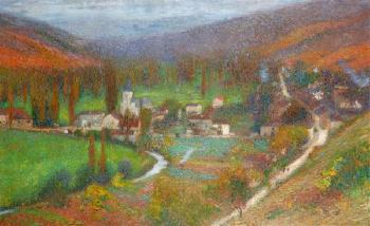 Vue générale de Labastide du vert du haut du parc de Marquayrol by Henri Jean Guillaume Martin