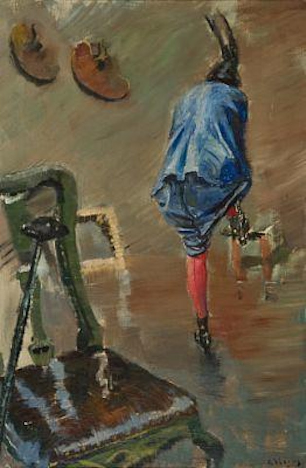 Støvlene knappes by Christian Krohg
