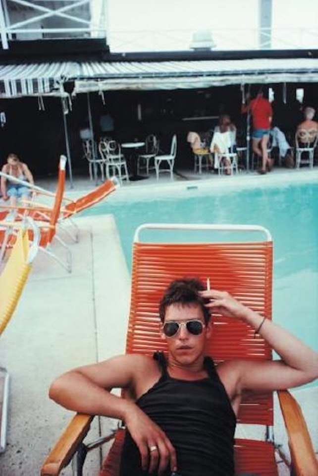 David by the pool at the back room, Provincetown by Nan Goldin