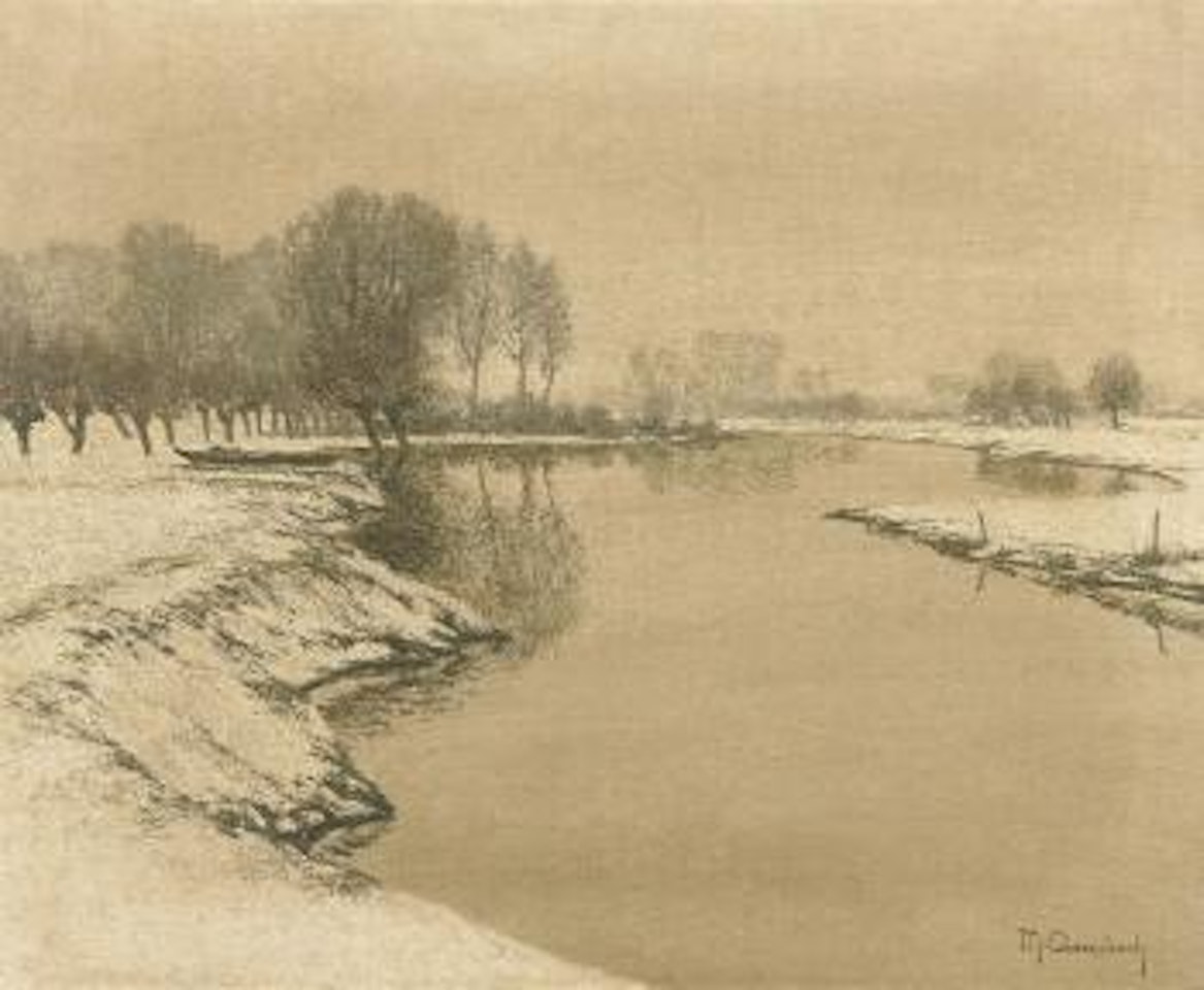 Wintertag an der Erft by Max Clarenbach