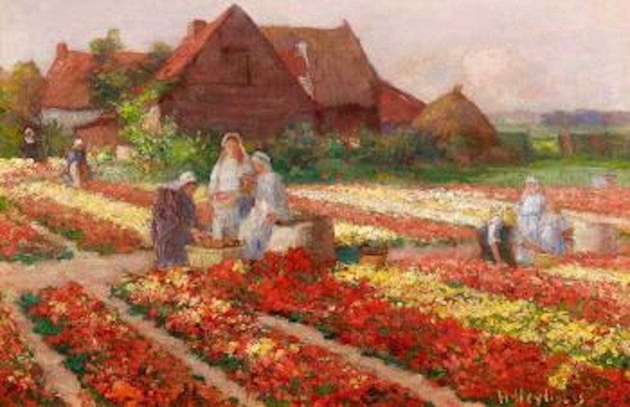 Bei der Blumenernte by Hendrik Heyligers
