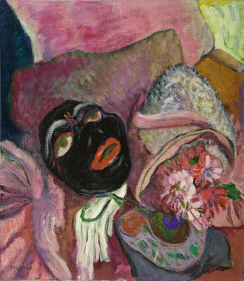 Schwarze maske mit rosa by Gabriele Münter