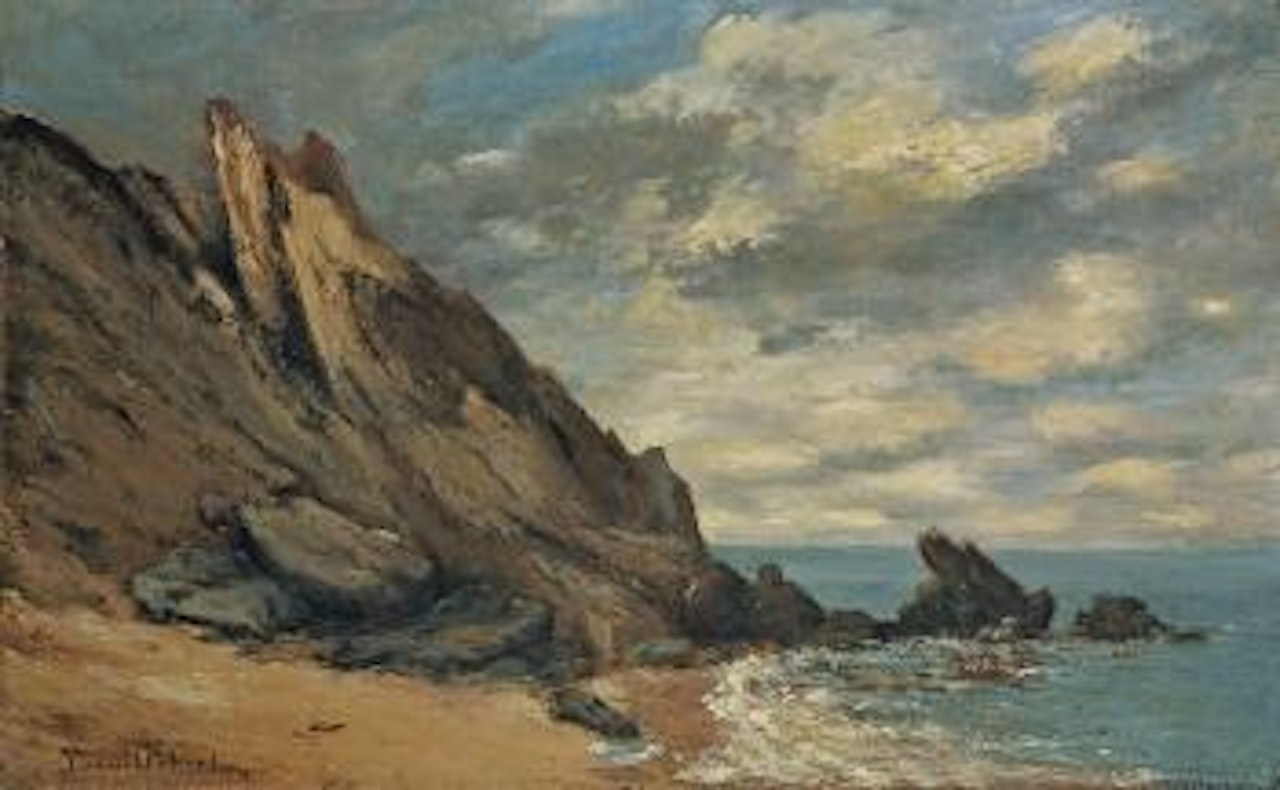 Felsenküste in der Bretagne by Paul Désiré Trouillebert