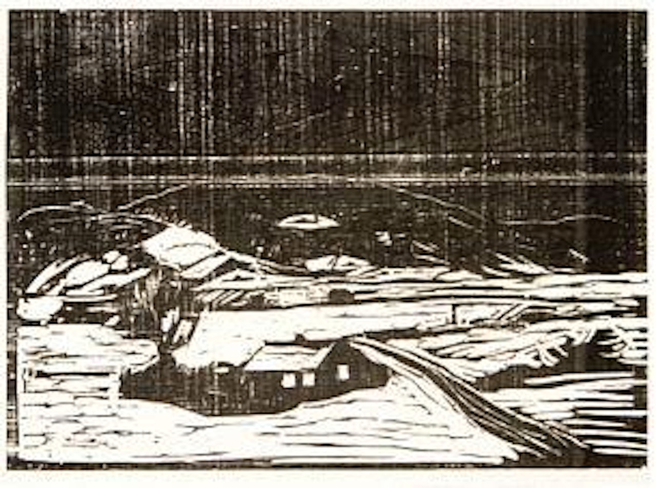 Snølandskap by Edvard Munch