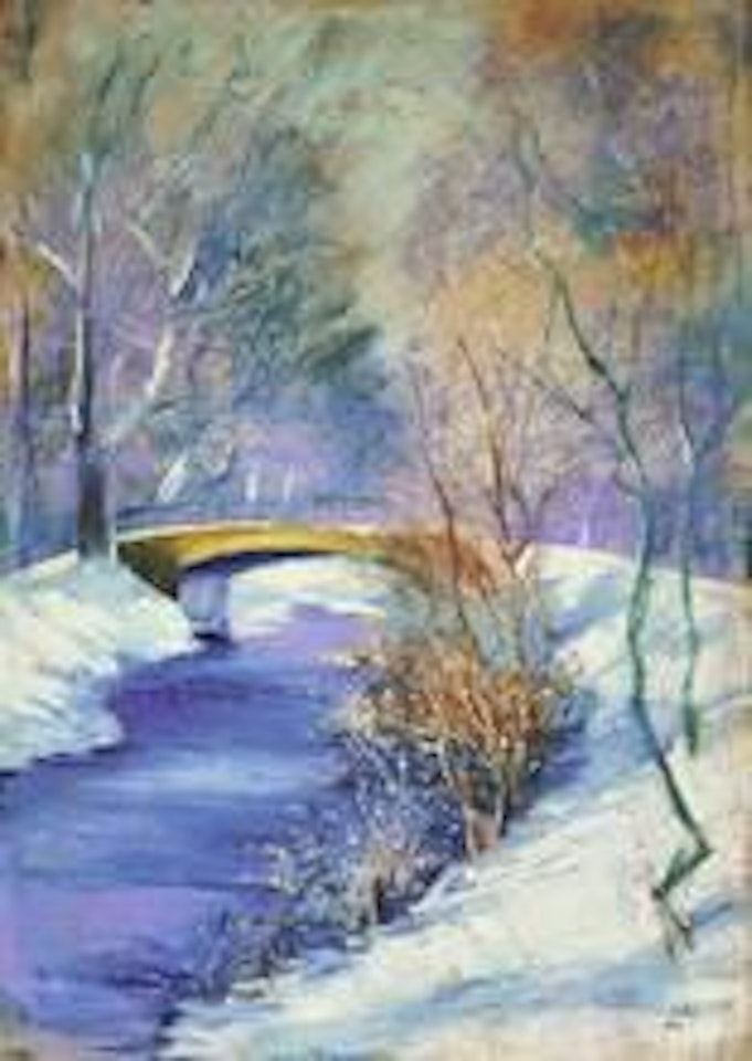 Tiergarten im winter by Lesser Ury