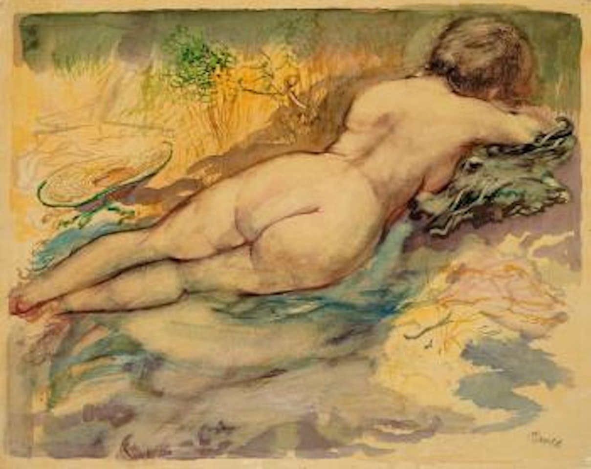 Akt in dünen by George Grosz