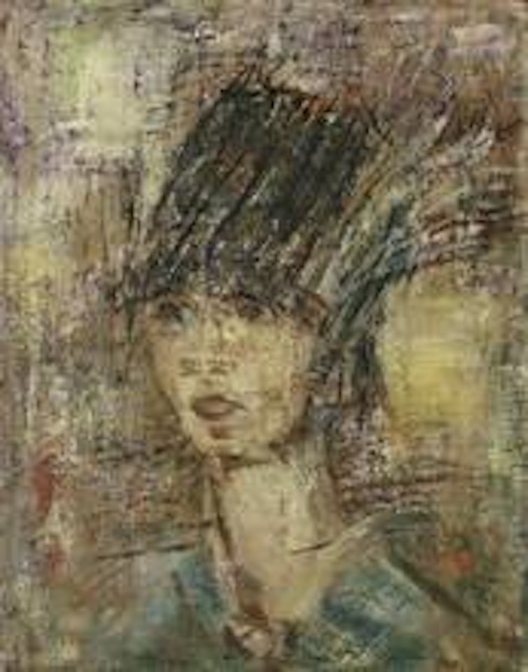 Dame mit federhut by Christian Rohlfs