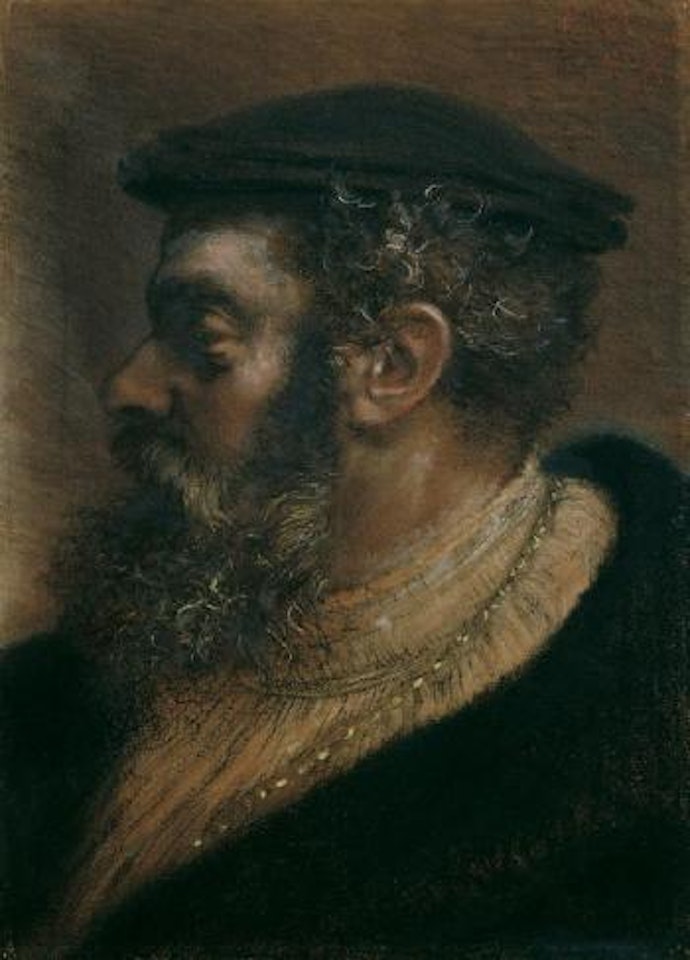 Brustbild eines Mannes in Renaissancetracht by Adolph Menzel