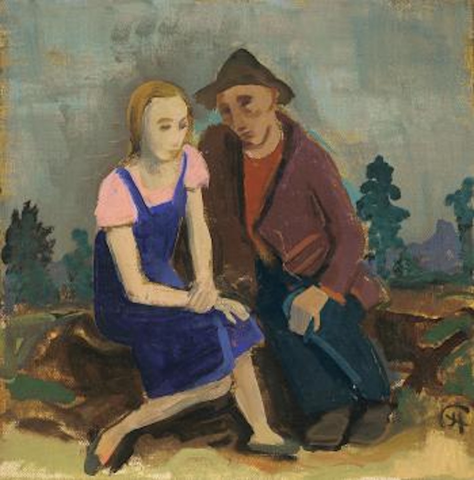 Ländliches paar by Karl Hofer
