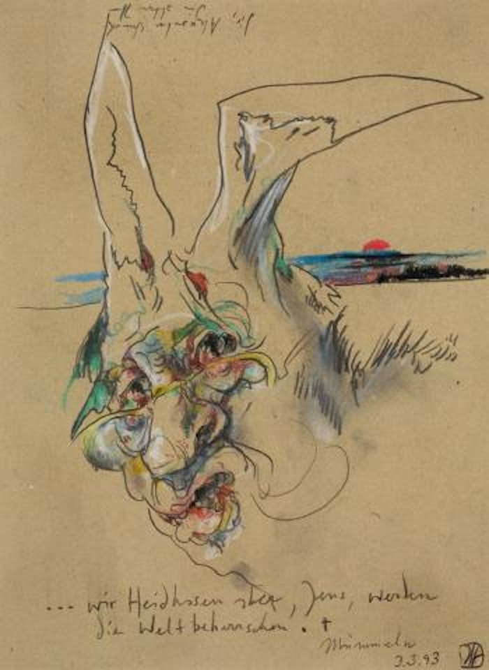 Selbstbildnis als Hase by Horst Janssen
