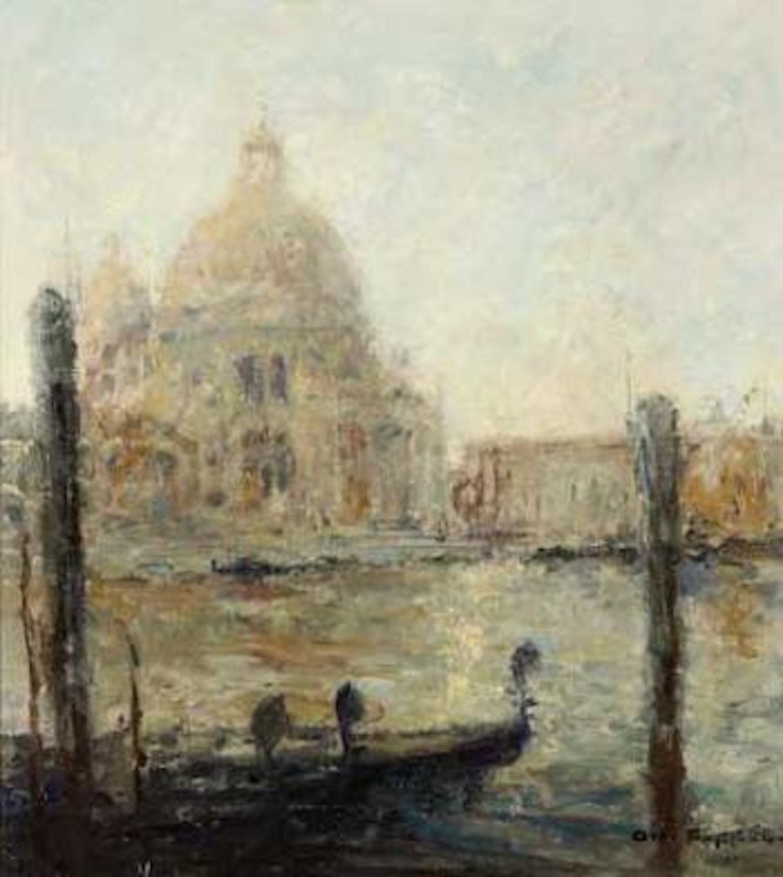 Gondel vor dem Markusdom von Venedig by Otto Pippel