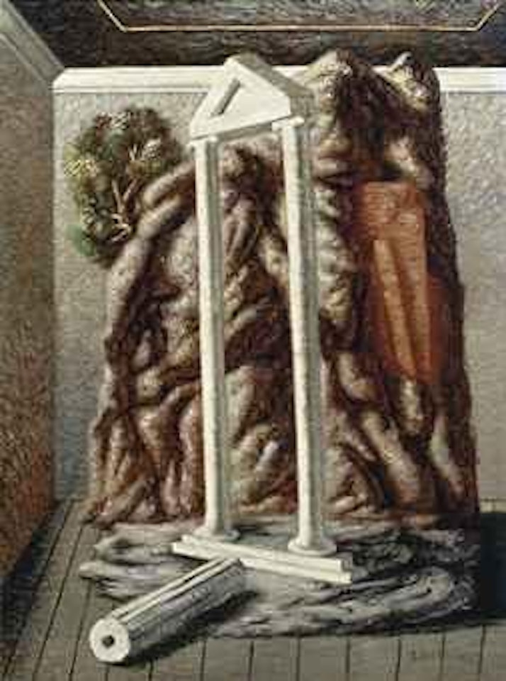 Colonne e foresta nella stanza (Temple et forêt dans la chambre) by Giorgio de Chirico