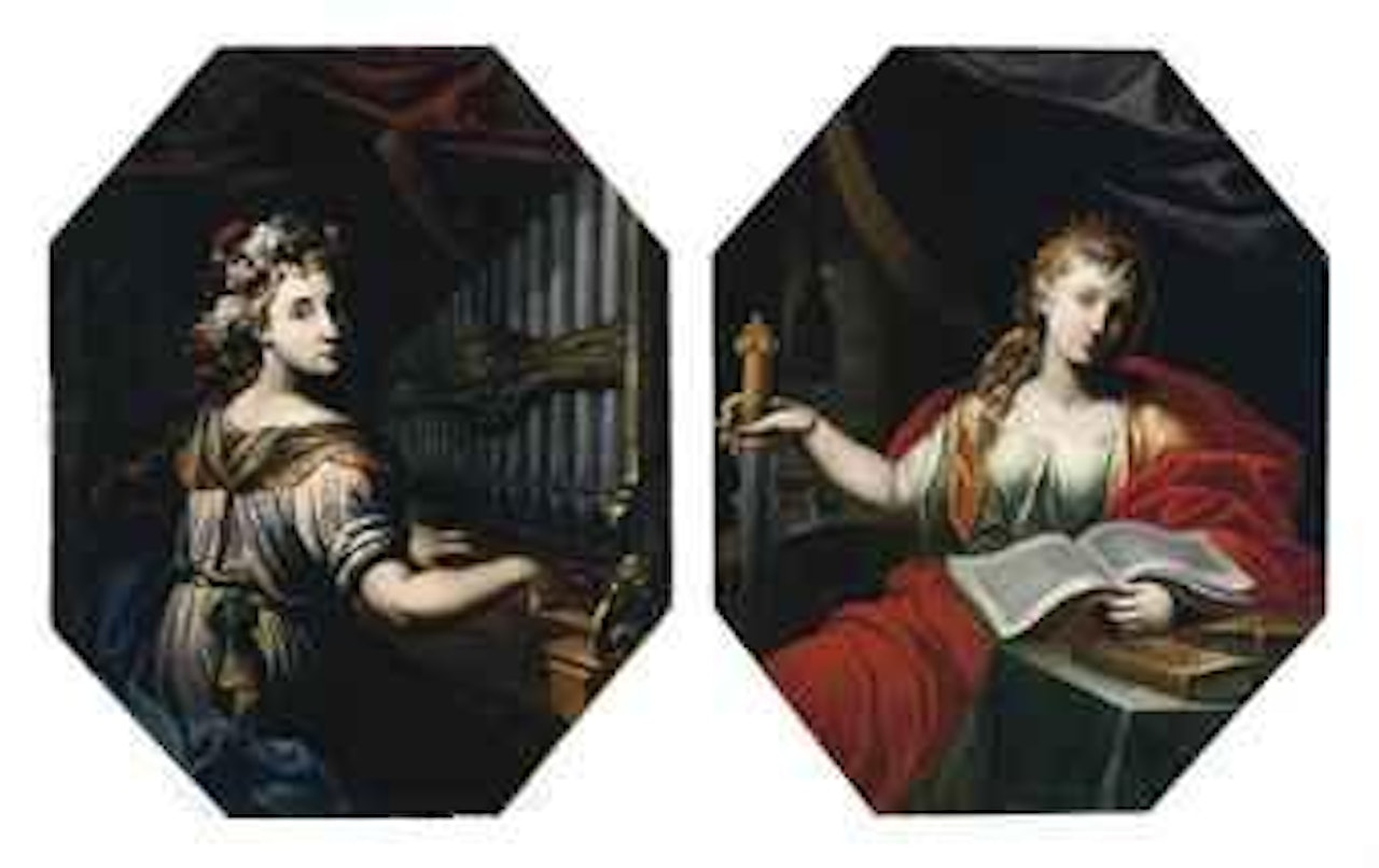 Santa Cecilia; e Santa Caterina by Florentine School