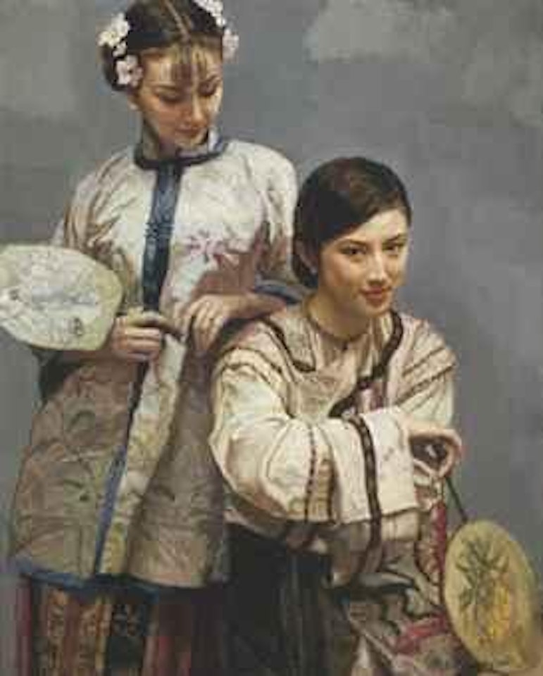 Old Dream on the Sea: Two Beauties by Chen Yifei