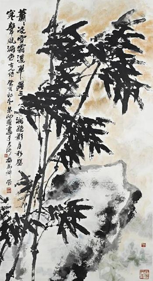 Snowy Bamboo by Zhu Qizhan