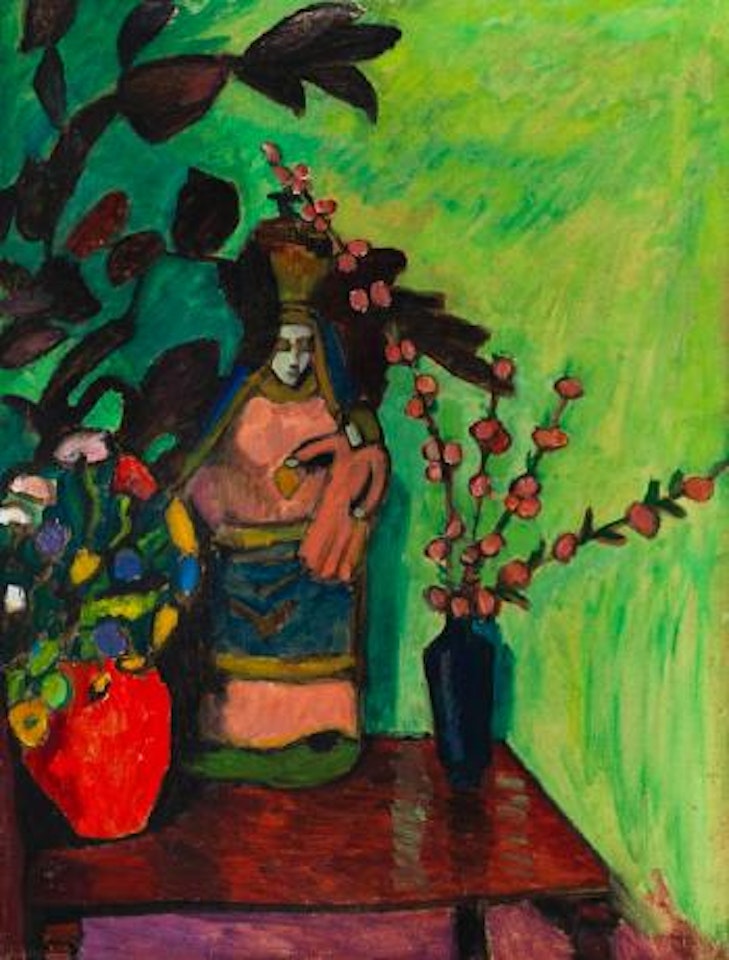 Stillleben mit Madonna by Gabriele Münter
