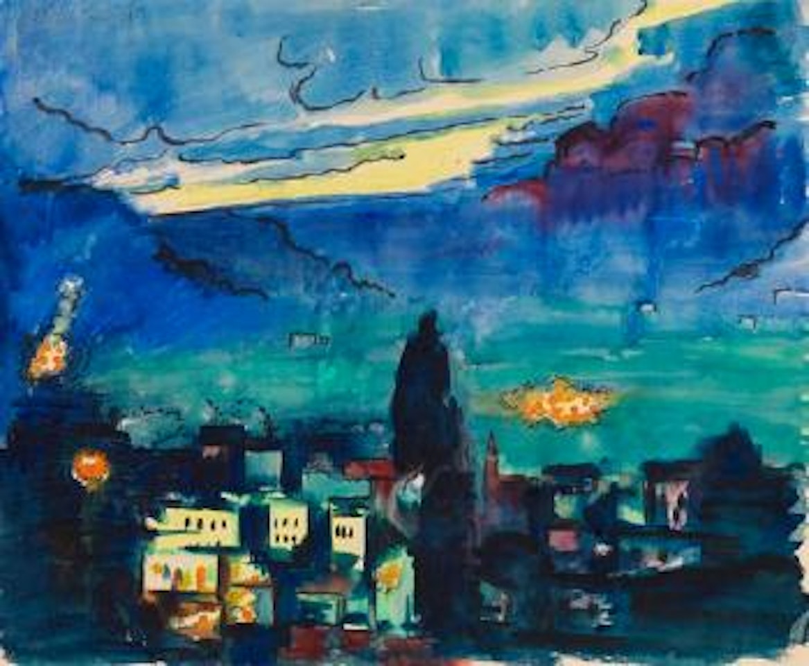 Wetterleuchten Lugano by Max Pechstein