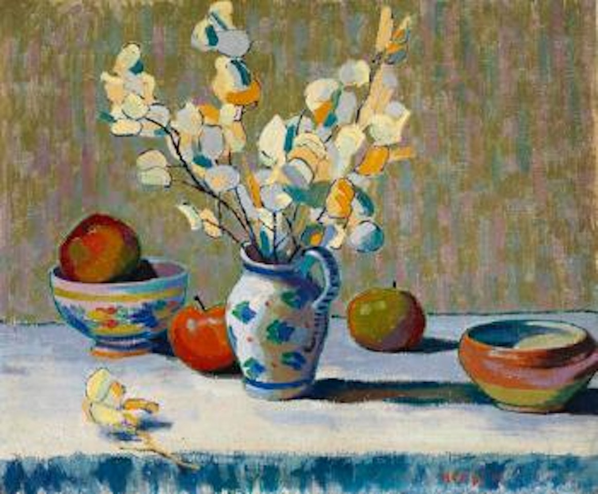 Stillleben mit Silberblatt (Nature morte au monnaie du pape) by Auguste Herbin