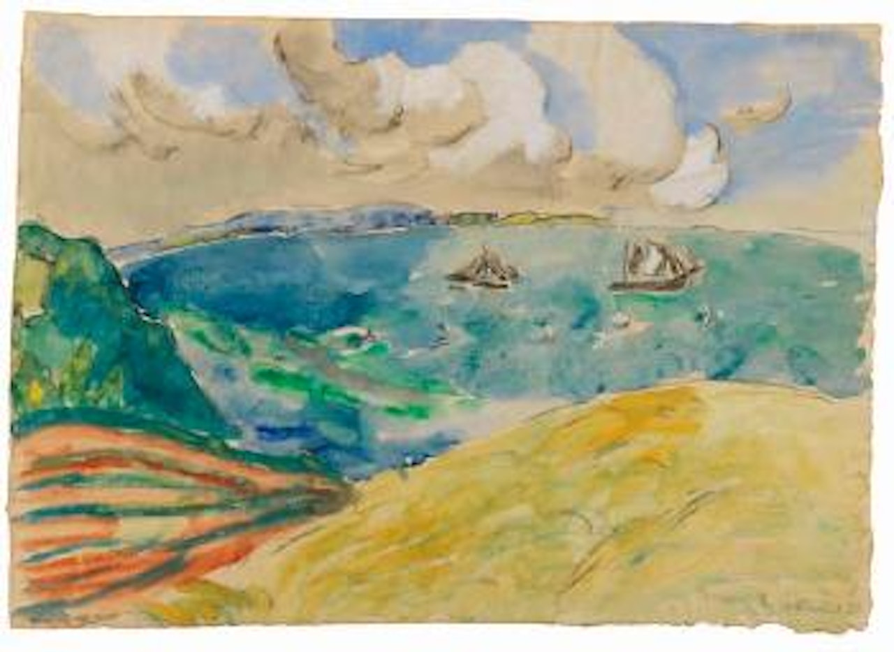 Blick auf die Förde by Erich Heckel