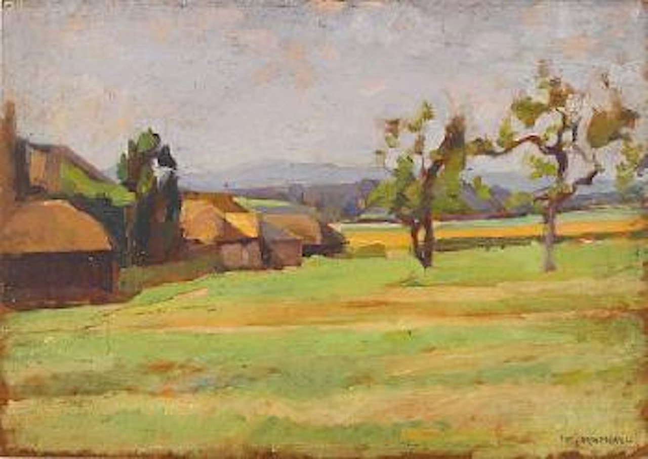 Green fields and trees by Joseph Raphael