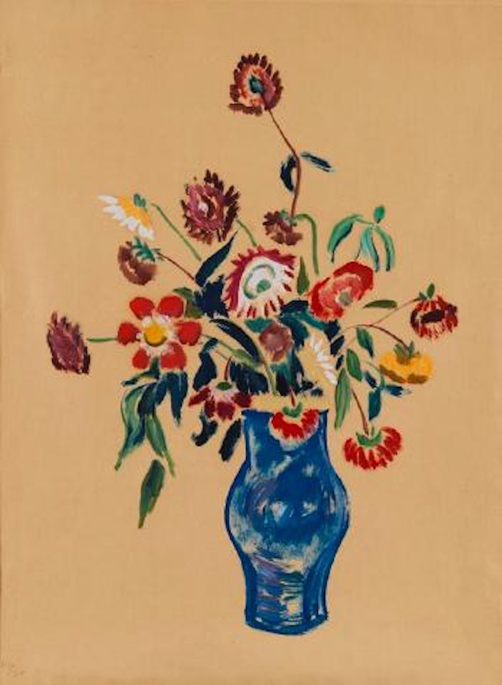Blumen in blauer Vase by Gabriele Münter