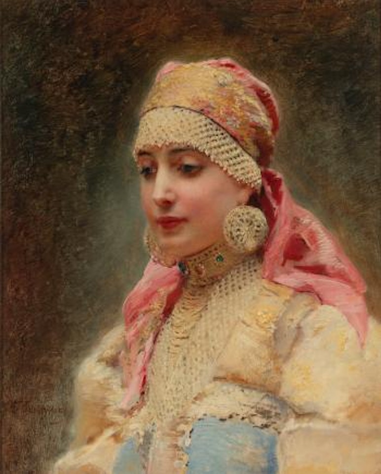 Portrait Of a Boyarina by Konstantin Makovsky