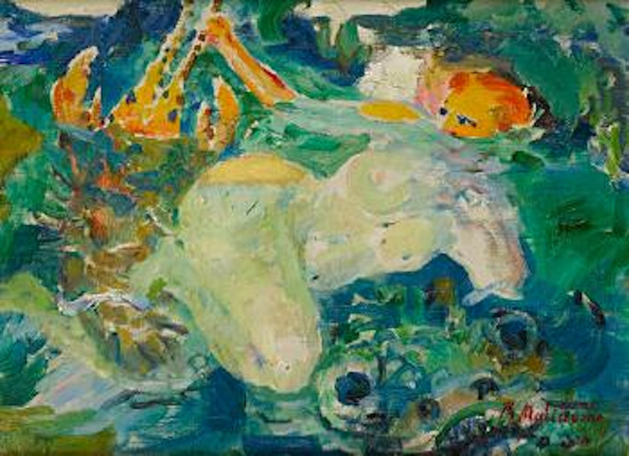 Femme nue etendue by Filip Malyavin