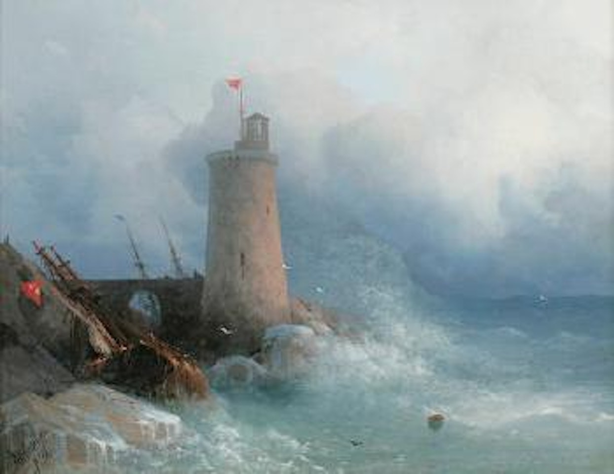 On the rocky shore by Ivan Konstantinovich Aivazovsky