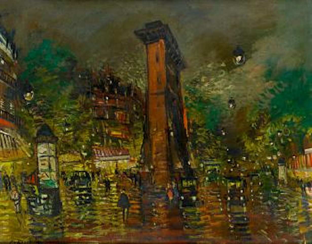 Paris by night by Konstantin Alekseevich Korovin