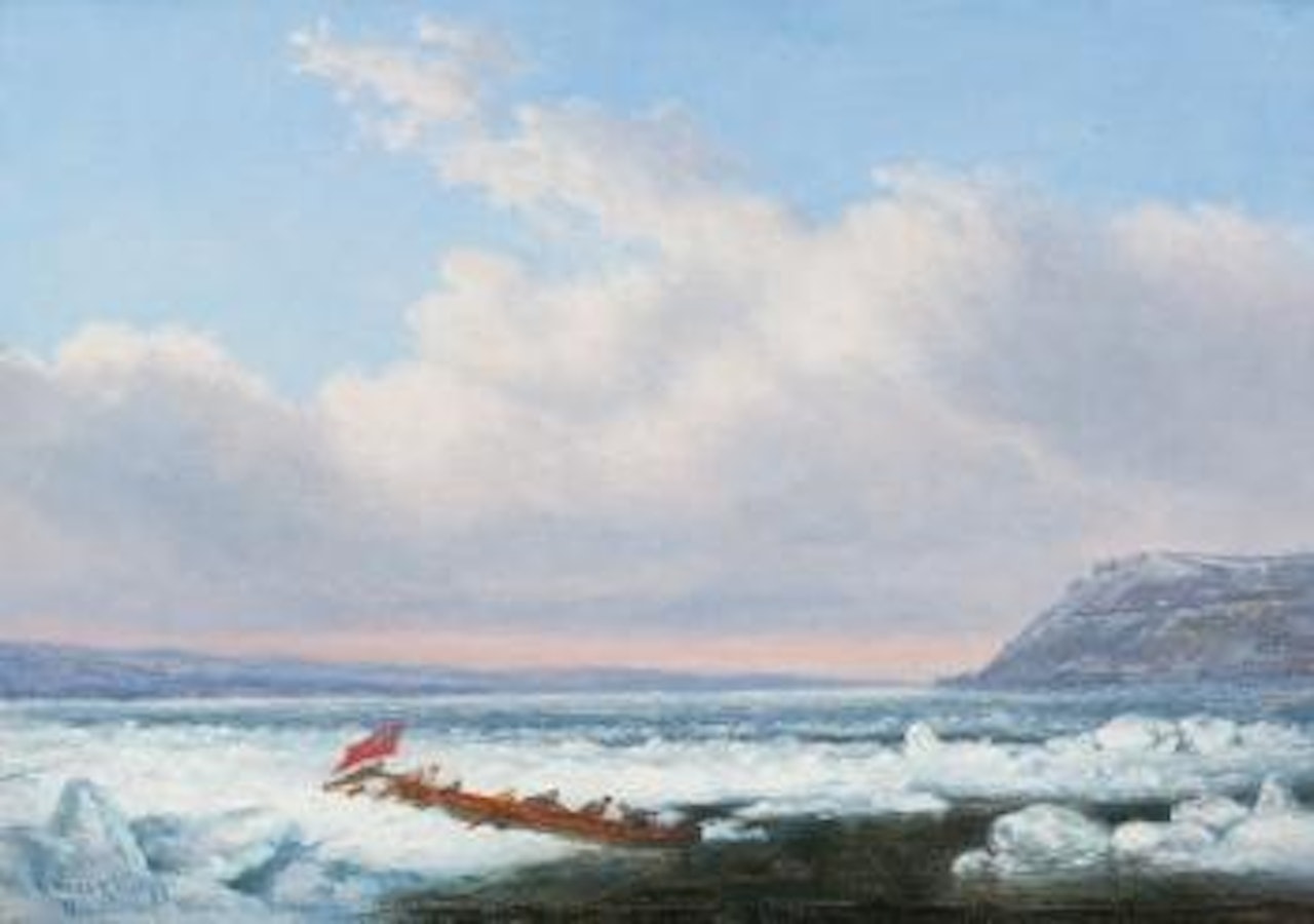 Crossing The St. Lawrence by Cornelius Krieghoff