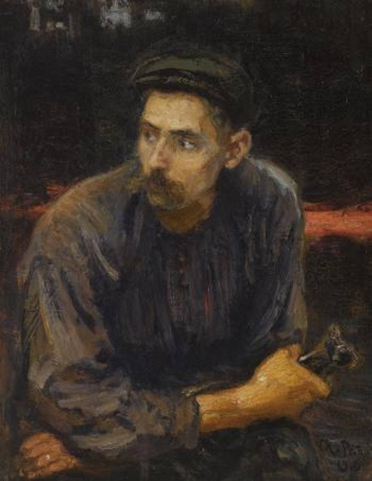 Portrait Of a Worker by Ilya Yefimovich Repin