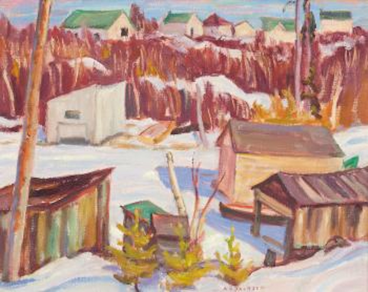 Miner's Cottages, Cochenour-willans Mines, Red Lake Country by Alexander Young Jackson
