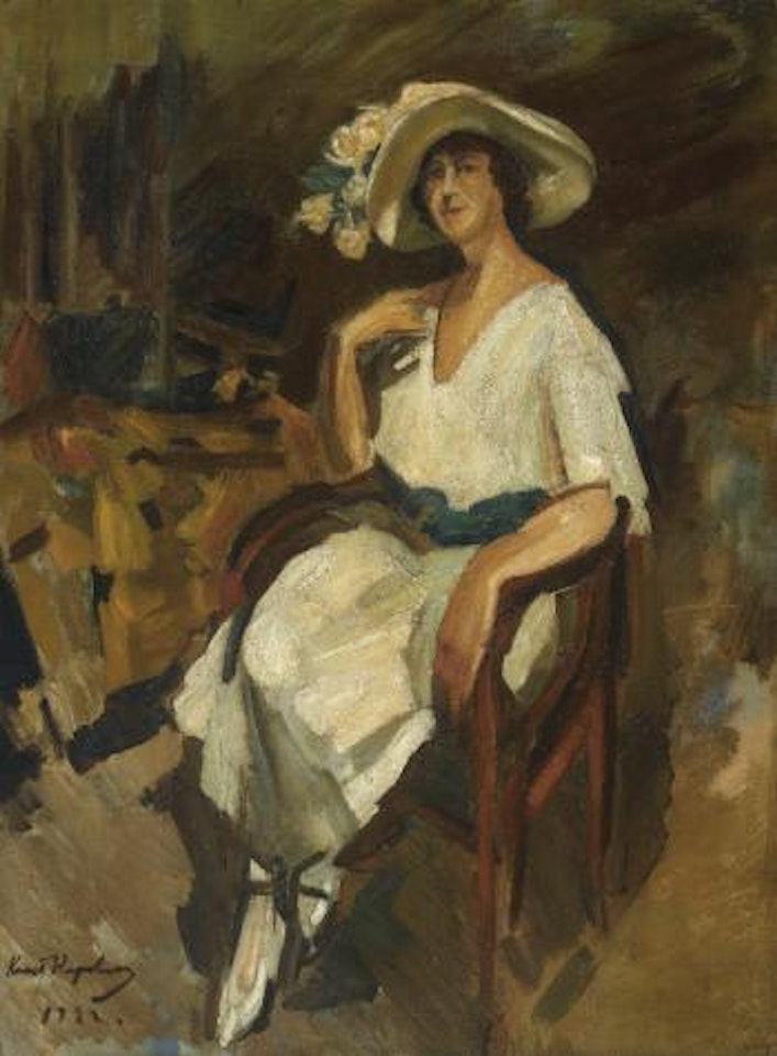 Portrait Of Madame Maria Rubin by Konstantin Alekseevich Korovin