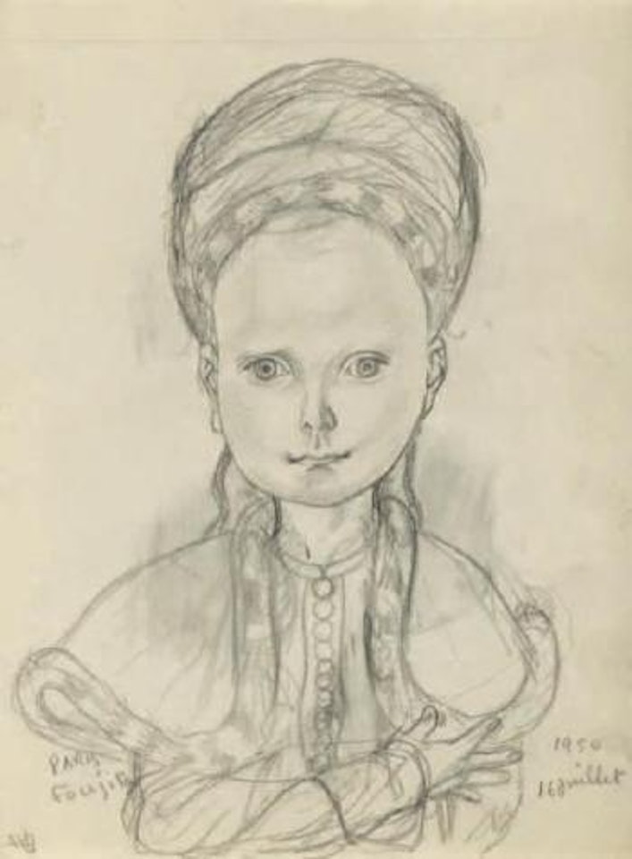 Jeune fille en costume d'hiver by Leonard Tsuguharu Foujita